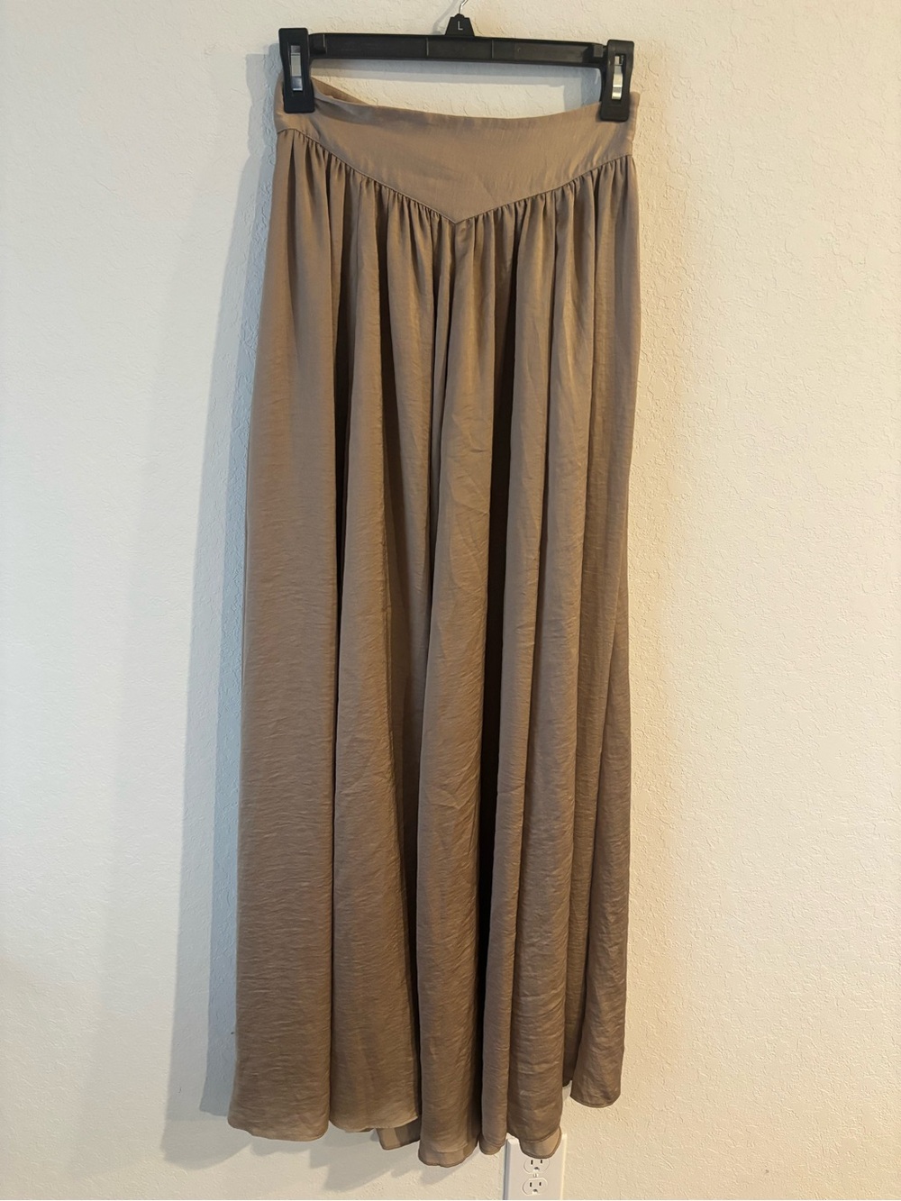 Vintage Y2K Victoria’s Secret Maxi Skirt 0 Satin Taupe Fairy Boho Romantic